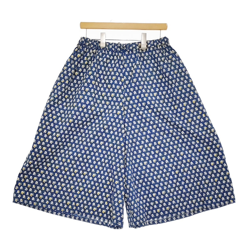 R&D.M.Co- NURSERY PRINT 花柄 ワイドイージー パンツ ブルー イエロー