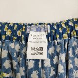 R&D.M.Co- NURSERY PRINT 花柄 ワイドイージー パンツ ブルー イエロー レディース オールドマンズテーラー【中古】5-0325M♪