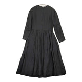 YAECA WRITE 98752 TUCK DRESS サイズS ウールリネンタック ワンピース ブラック レディース ヤエカ【中古】5-1008T♪