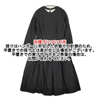 YAECA WRITE 98752 TUCK DRESS サイズS ウールリネンタック ワンピース ブラック レディース ヤエカ【中古】5-1008T♪