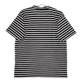 45R/45rpm サイズ4 ユニセックス ボーダー 半袖Ｔシャツ カットソー ブラック ホワイト メンズ フォーティーファイブアールピーエム【中古】5-0609S∞