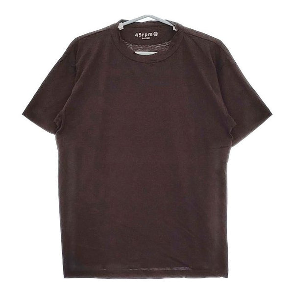 45R/45rpm サイズ4 ユニセックス 半袖Ｔシャツ カットソー ブラウン メンズ フォーティーファイブアールピーエム【中古】5-0609S∞