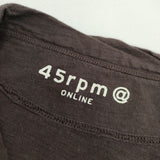 45R/45rpm サイズ4 ユニセックス 半袖Ｔシャツ カットソー ブラウン メンズ フォーティーファイブアールピーエム【中古】5-0609S∞