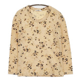 45R/45rpm 小花柄 サイズ1 コットン 日本製 長袖Ｔシャツ カットソー ロンＴ オレンジ ネイビー レディース フォーティーファイブアールピーエム【中古】5-0728M△