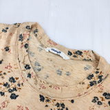 45R/45rpm 小花柄 サイズ1 コットン 日本製 長袖Ｔシャツ カットソー ロンＴ オレンジ ネイビー レディース フォーティーファイブアールピーエム【中古】5-0728M△