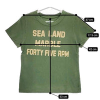 45R/45rpm SEA LAND MARBLE  半袖Ｔシャツ カットソー グリーン レディース フォーティーファイブアールピーエム【中古】5-0612S∞