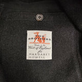 MARGARET HOWELL/FOX BROTHERS 579-5210006 サイズL ダッフルコート ブラック メンズ マーガレットハウエル/フォックスブラザーズ【中古】5-1031A♪