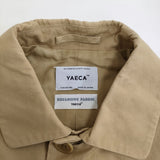 YAECA ステンカラーコートロング 17551 サイズL 定価69000円 ステンカラーコート ベージュ メンズ ヤエカ【中古】5-0422M♪