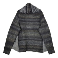 M&KYOKO ウール モヘヤ カーディガン チャコールグレー レディース エムアンドキョウコ【中古】5-0922T∞