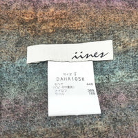 iines イイネス 佐藤繊維 モヘヤ混 大判 マフラー ストール ピンク 多色 レディース【中古】5-0925T◎