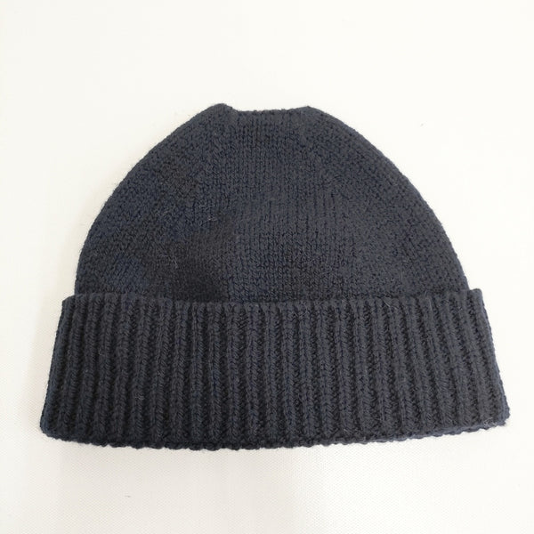 MHL. 595-8276500 ウール 帽子 ニットキャップ ネイビー レディース エムエイチエル【中古】5-0925T◎