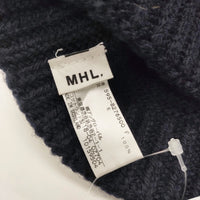 MHL. 595-8276500 ウール 帽子 ニットキャップ ネイビー レディース エムエイチエル【中古】5-0925T◎