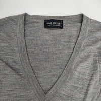 JOHN SMEDLEY メリノウール イギリス製 セーター ニット グレー レディース ジョンスメドレー【中古】5-0922T∞
