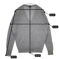 JOHN SMEDLEY メリノウール イギリス製 セーター ニット グレー レディース ジョンスメドレー【中古】5-0922T∞