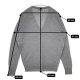 JOHN SMEDLEY メリノウール イギリス製 セーター ニット グレー レディース ジョンスメドレー【中古】5-0922T∞