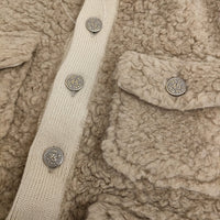 45R/45rpm ボア×ニットの908ベスト 定価71500円 サイズ2 ベスト 24AW ベージュ レディース フォーティーファイブアールピーエム【中古】5-0315T♪