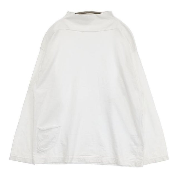 45R/45rpm モックネック 長袖Ｔシャツ カットソー ロンＴ ホワイト レディース フォーティーファイブアールピーエム【中古】5-0810M∞