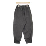 HAU slack 定価25300円 イージーパンツ 4211-0372 サイズF ウールレーヨンシルク パンツ チャコールグレー レディース ハウ【中古】5-0509M♪
