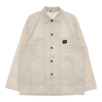 Stan Ray USA製 Shop Jacket Natural Drill L パッチポケット トリプルステッチ カバーオール オフホワイト メンズ スタンレイ【中古】5-0422M♪