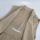 CAFUNE バックデザイン ベスト ジレ ジャケット ベージュ レディース カフネ【中古】5-0825M∞