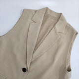 CAFUNE バックデザイン ベスト ジレ ジャケット ベージュ レディース カフネ【中古】5-0825M∞