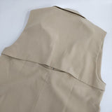 CAFUNE バックデザイン ベスト ジレ ジャケット ベージュ レディース カフネ【中古】5-0825M∞