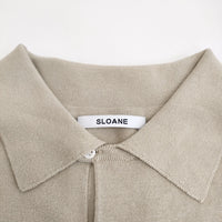 SLOANE 半袖ニット ポロシャツ サイズ3 コットン ニット ベージュ レディース スローン【中古】5-0408S♪