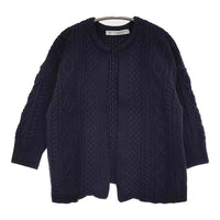 JOURNAL STANDARD LUXE ケーブル編 クルーネック ヤクウール カーディガン ネイビー レディース ジャーナルスタンダード ラックス【中古】5-1008T♪