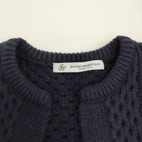 JOURNAL STANDARD LUXE ケーブル編 クルーネック ヤクウール カーディガン ネイビー レディース ジャーナルスタンダード ラックス【中古】5-1008T♪