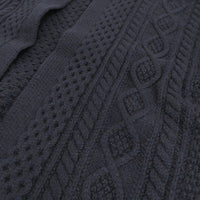 JOURNAL STANDARD LUXE ケーブル編 クルーネック ヤクウール カーディガン ネイビー レディース ジャーナルスタンダード ラックス【中古】5-1008T♪