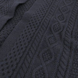 JOURNAL STANDARD LUXE ケーブル編 クルーネック ヤクウール カーディガン ネイビー レディース ジャーナルスタンダード ラックス【中古】5-1008T♪