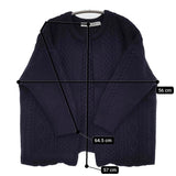 JOURNAL STANDARD LUXE ケーブル編 クルーネック ヤクウール カーディガン ネイビー レディース ジャーナルスタンダード ラックス【中古】5-1008T♪