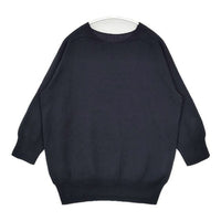 MARGARET HOWELL 578-0263611 WOOL COTTON JUMPER ウールコットン セーター ニット ネイビー レディース マーガレットハウエル【中古】5-0922T∞