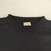 MARGARET HOWELL 578-0263611 WOOL COTTON JUMPER ウールコットン セーター ニット ネイビー レディース マーガレットハウエル【中古】5-0922T∞