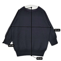 MARGARET HOWELL 578-0263611 WOOL COTTON JUMPER ウールコットン セーター ニット ネイビー レディース マーガレットハウエル【中古】5-0922T∞
