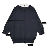 MARGARET HOWELL 578-0263611 WOOL COTTON JUMPER ウールコットン セーター ニット ネイビー レディース マーガレットハウエル【中古】5-0922T∞