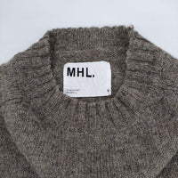 MHL. 595-9263505 FINE SHETLAND ウール セーター ニット ベージュ レディース エムエイチエル【中古】5-0922T∞