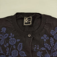 KEITA MARUYAMA 刺繍 ウール カーディガン ブラック ネイビー レディース ケイタマルヤマ【中古】5-0922T∞