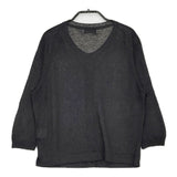 MARGARET HOWELL 578-9164006 FINE LINEN 2 リネンニットクルーネックカーディガン ブラック レディース マーガレットハウエル【中古】5-0408M♪