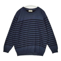 MARGARET HOWELL/JOHN SMEDLEY 578-263401 ウール イギリス製 セーター ニット ネイビー レディース マーガレットハウエル/ジョンスメドレー【中古】5-0922T∞
