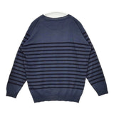 MARGARET HOWELL/JOHN SMEDLEY 578-263401 ウール イギリス製 セーター ニット ネイビー レディース マーガレットハウエル/ジョンスメドレー【中古】5-0922T∞