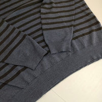 MARGARET HOWELL/JOHN SMEDLEY 578-263401 ウール イギリス製 セーター ニット ネイビー レディース マーガレットハウエル/ジョンスメドレー【中古】5-0922T∞