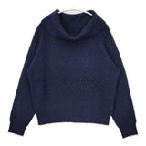 LOUNIE ハイネック ラメ入り セーター ニット ネイビー レディース ルーニィ【中古】5-0922T∞