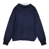 LOUNIE ハイネック ラメ入り セーター ニット ネイビー レディース ルーニィ【中古】5-0922T∞