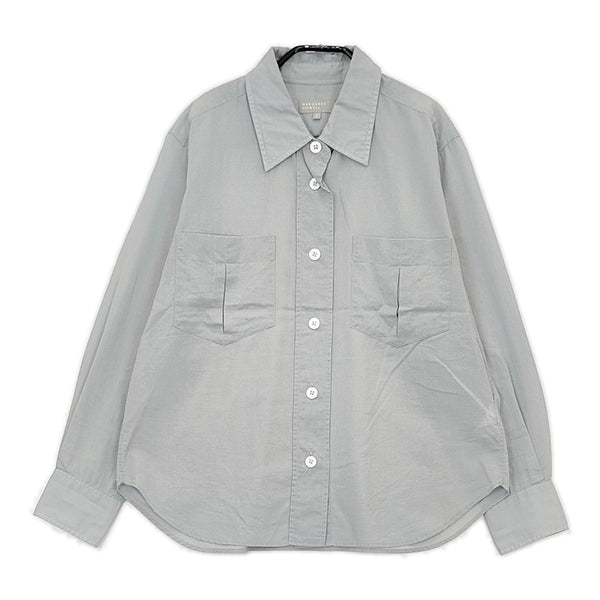 MARGARET HOWELL COTTON VOILE 578-3153016 サイズ2 長袖シャツ 23SS グレー レディース マーガレットハウエル【中古】5-0408M♪
