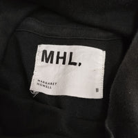 MHL. ORGANIC COTTON THERMAL JERSEY 595-2269504 サイズ2 コットン カットソー 22AW ブラック レディース エムエイチエル【中古】5-0509M♪