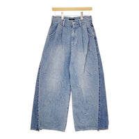 JOURNAL STANDARD 2タックワイドデニムパンツ 加工 ジーンズ 定価15400円 24SS ライトブルー レディース ジャーナルスタンダード【中古】5-0325G♪
