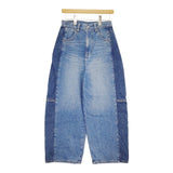 BEAUTY&YOUTH UNITED ARROWS サイドパッチワークデニム 加工 ジーンズ パンツ 24AW ブルー レディース ビューティアンドユース【中古】5-0325G♪