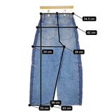 BEAUTY&YOUTH UNITED ARROWS サイドパッチワークデニム 加工 ジーンズ パンツ 24AW ブルー レディース ビューティアンドユース【中古】5-0325G♪