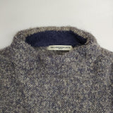 GALLARDAGALANTE ブークレーニット リブ 切り替え セーター ニット グレー ネイビー レディース ガリャルダガランテ【中古】5-1026T∞